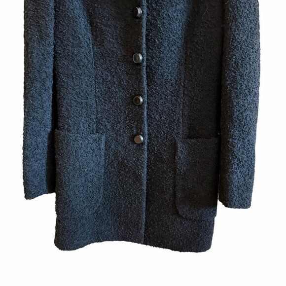 Dolce & Gabbana Vintage Y2K Black Coat with Fur Collar SC EU 38/ US 6 - Picture 4 of 16